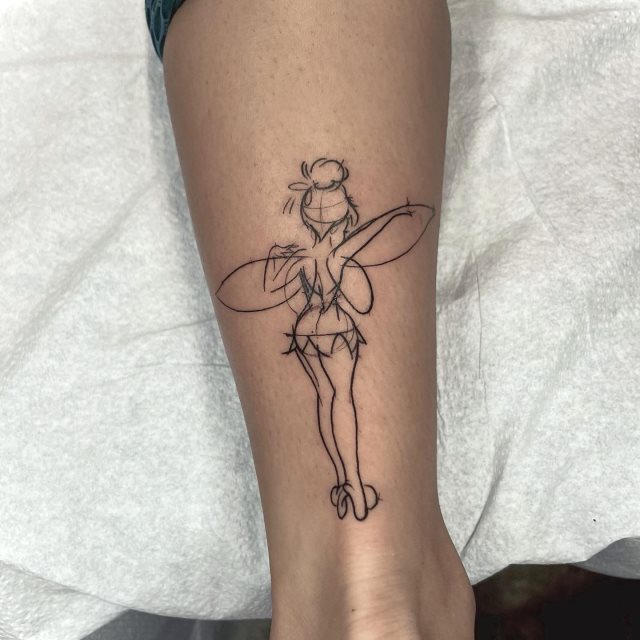 tattoo femenino con una hada 54