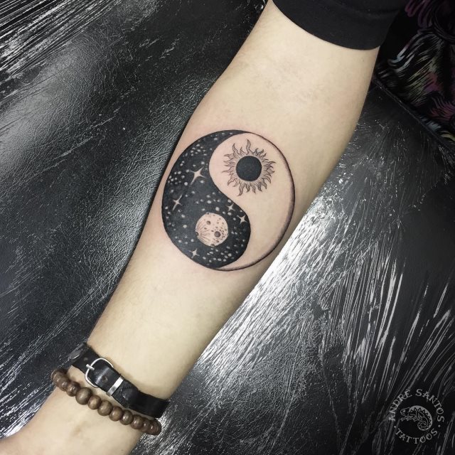 tattoo femenino del yin y yang 37