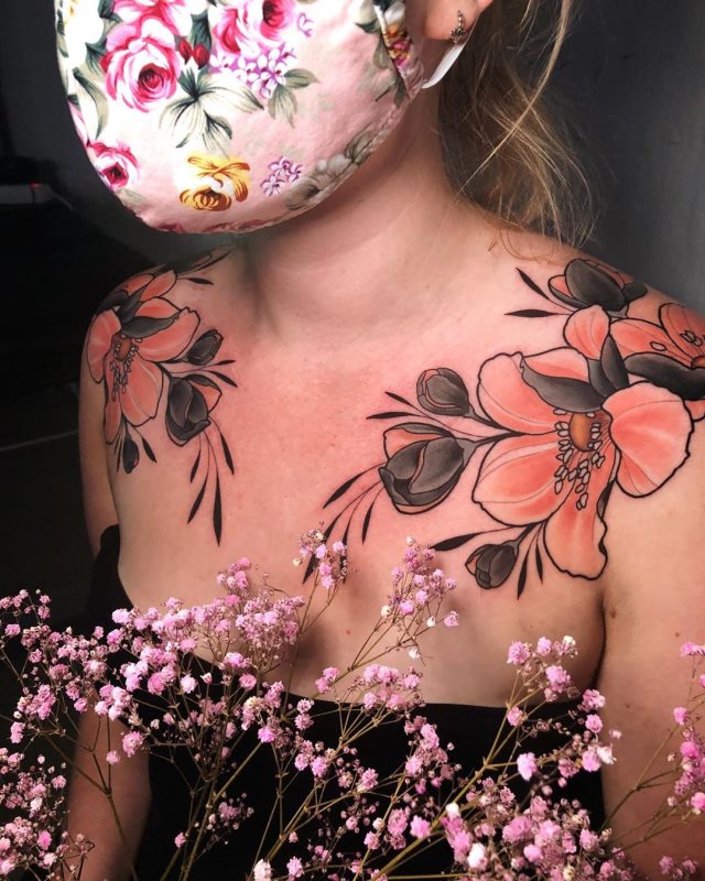 tattoo femenino flor 24
