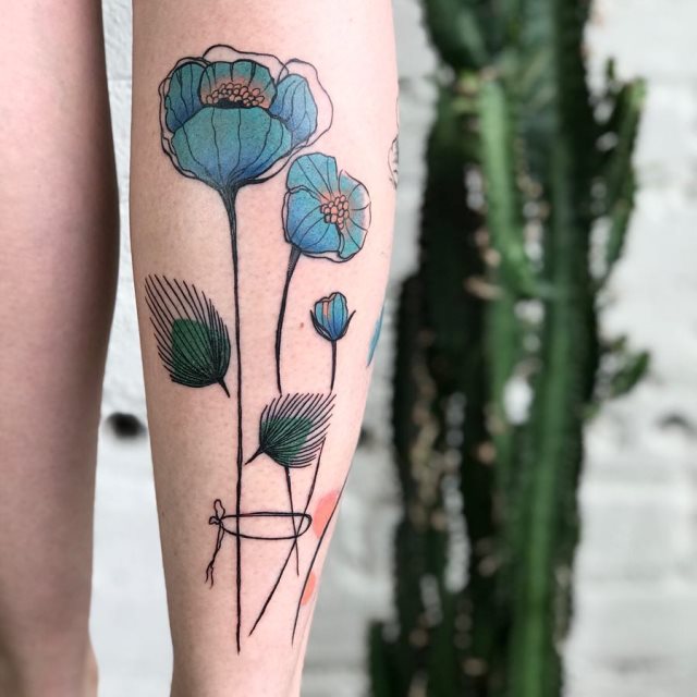 tattoo femenino flor 35