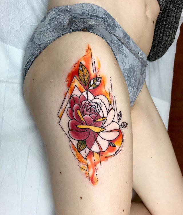 tattoo femenino flor 36