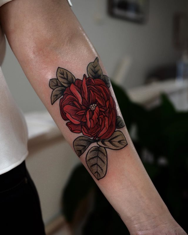 tattoo femenino flor para el brazo 85