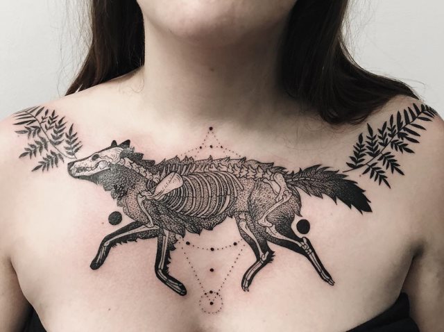 tattoo femenino lobo 18