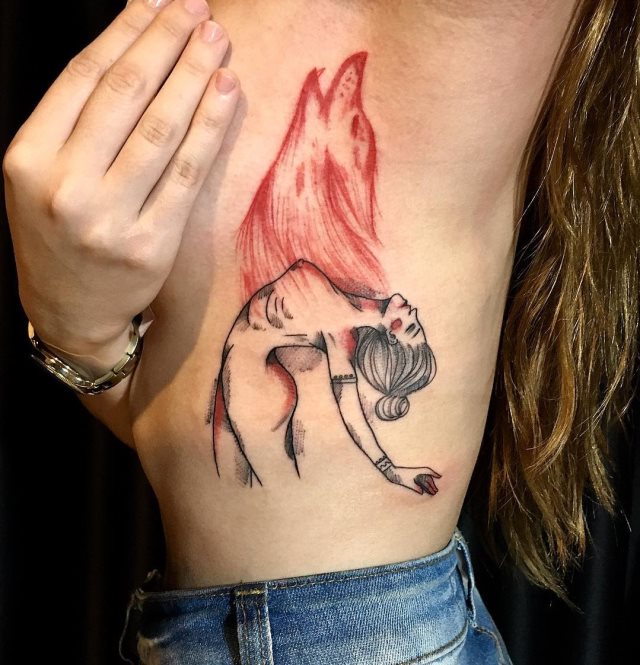 tattoo femenino lobo 48