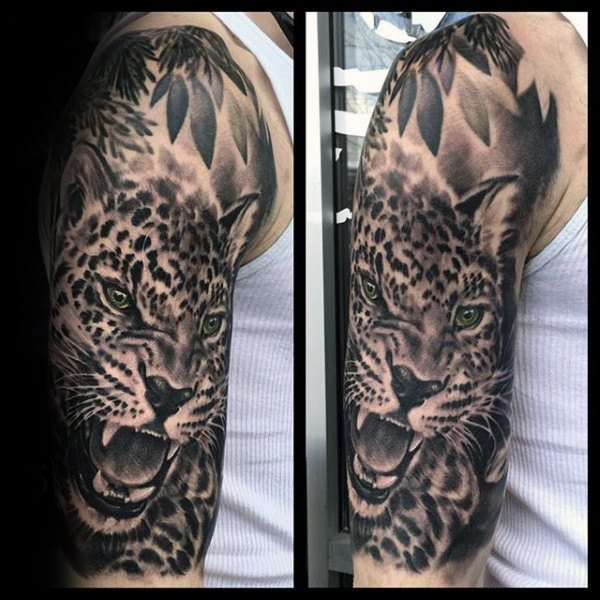 tatuaje leopardo para hombre 15