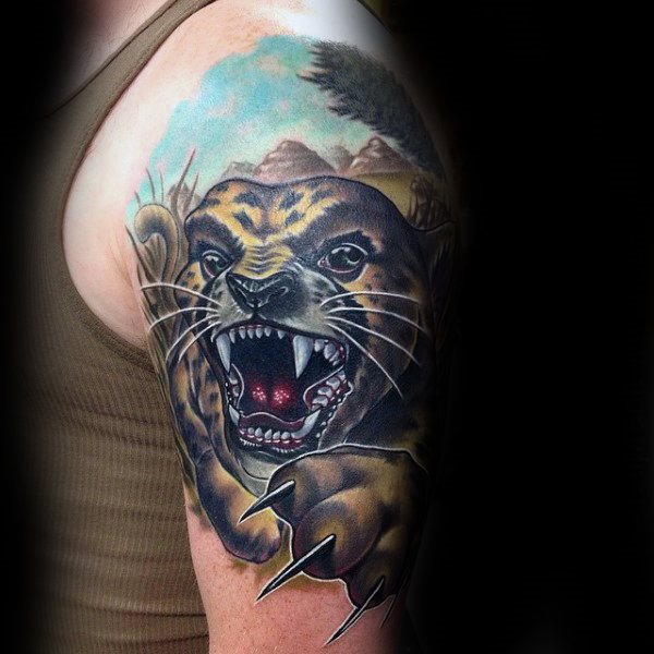 tatuaje leopardo para hombre 17