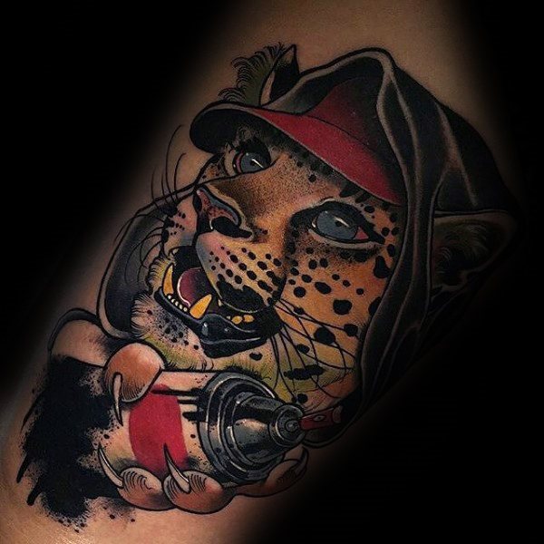 tatuaje leopardo para hombre 19