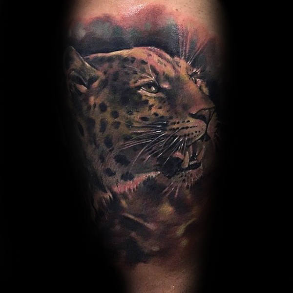 tatuaje leopardo para hombre 23