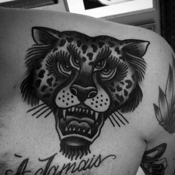 tatuaje leopardo para hombre 34