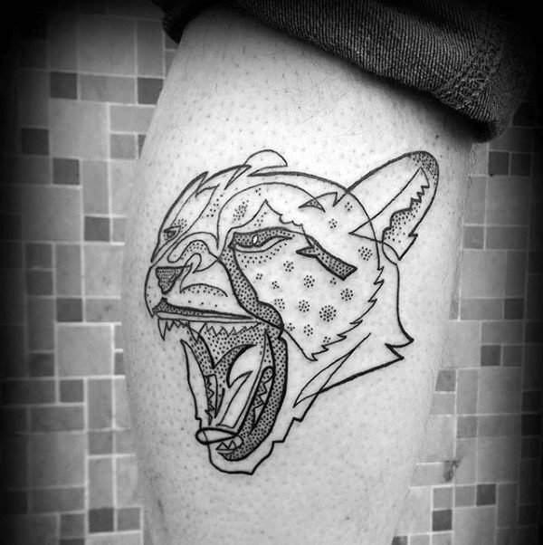 tatuaje leopardo para hombre 37