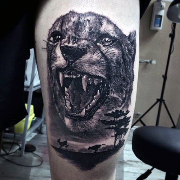 tatuaje leopardo para hombre 41