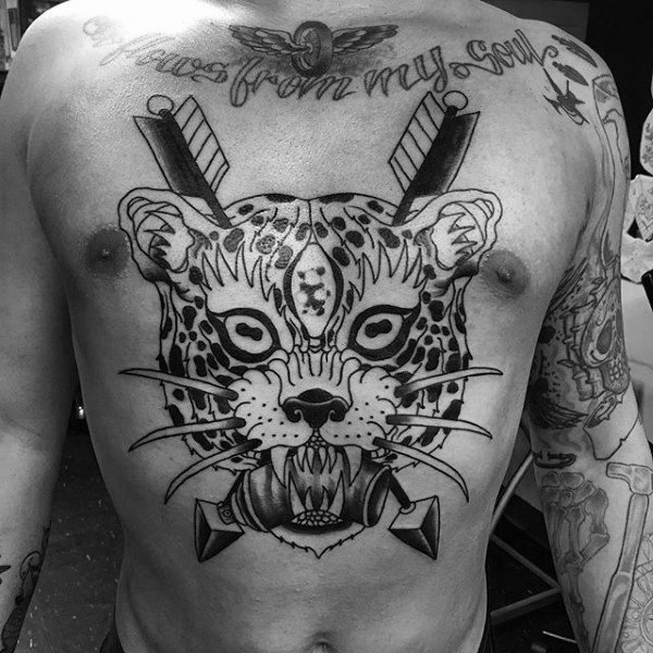 tatuaje leopardo para hombre 48