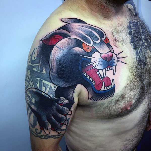 tatuaje pantera para hombre 16