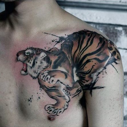 tatuaje tigre para hombre 23