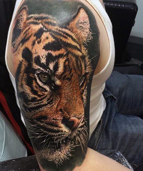 tatuaje tigre para hombre 39