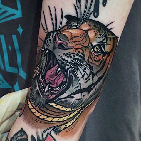 tatuaje tigre para hombre 41