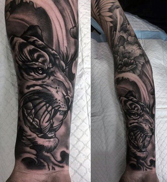 tatuaje tigre para hombre 58