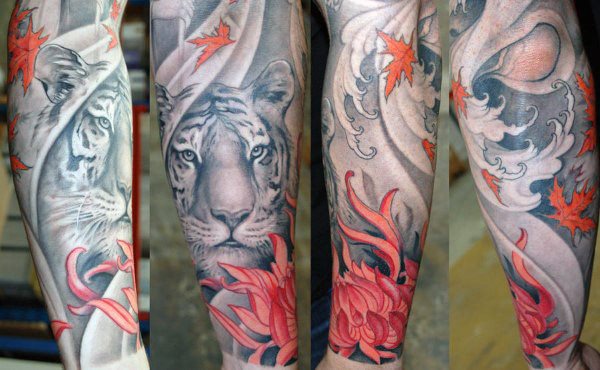 tatuaje tigre para hombre 59