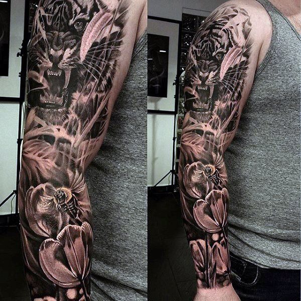 tatuaje tigre para hombre 62
