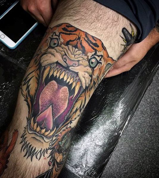tatuaje tigre para hombre 64