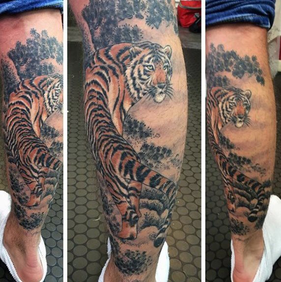 tatuaje tigre para hombre 67