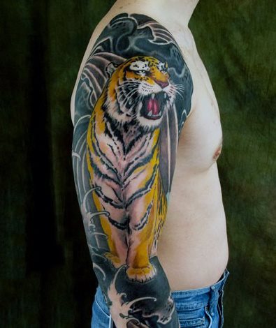tatuaje tigre para hombre 78