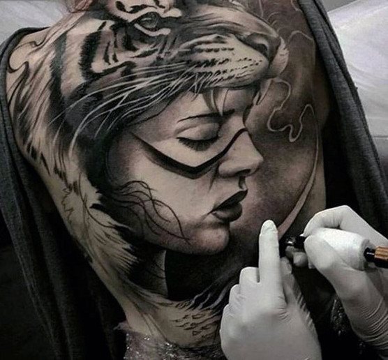 tatuaje tigre para hombre 80