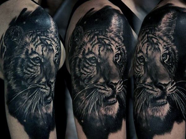 tatuaje tigre para hombre 86