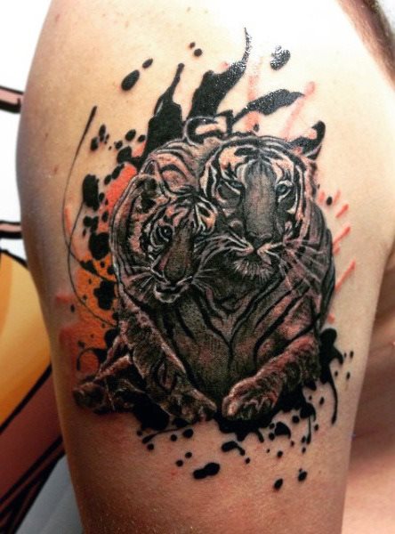 tatuaje tigre para hombre 88