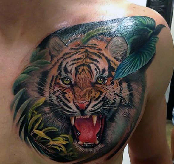 tatuaje tigre para hombre 90