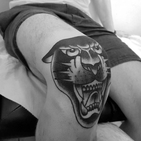 tatuaje clasico pantera para hombre 01