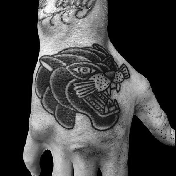 tatuaje clasico pantera para hombre 19